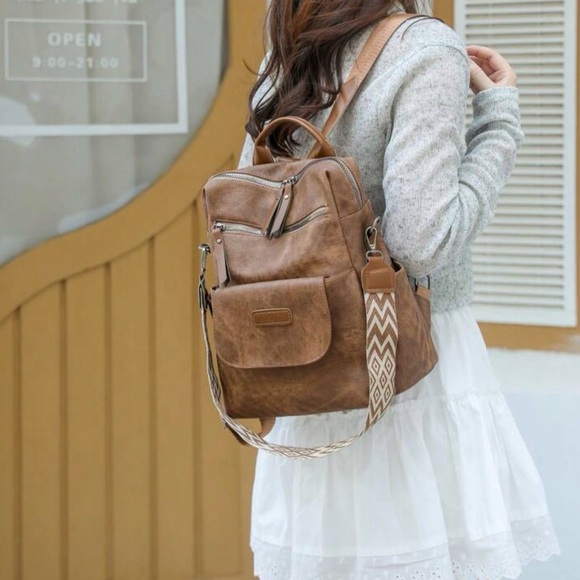 Brown Canvas Backpack by [Brand] main image 7